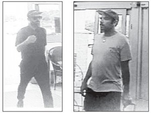 The alleged suspect(s) are pictured entering and leaving the Walmart in Tiger Point back in August.  (Submitted Photo)