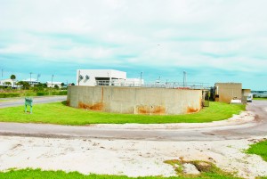 The wastewater treatment plant on Navarre Beach discharges up to 600,000 gallons per day of effluent into Santa Rosa Sound during peak tourism periods. (Photo by Mat Pellegrino | SSRN)