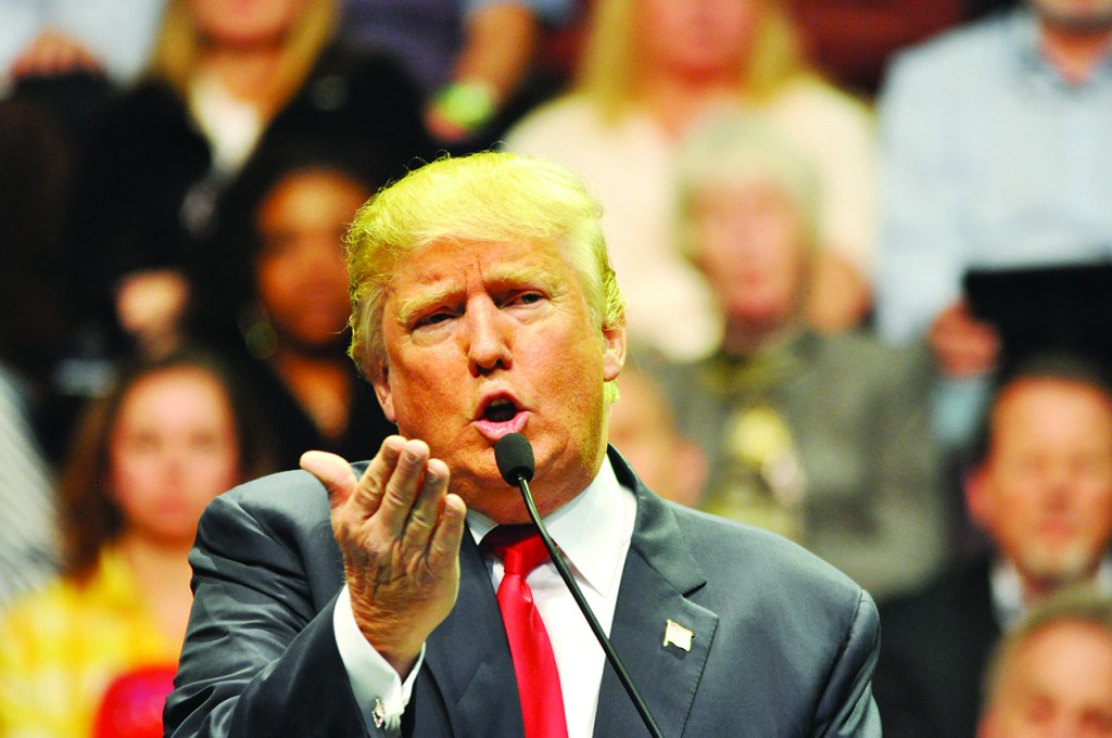 The entire Pensacola Bay Center was packed to the brim upon Trump’s arrival. Thousands of people had to be denied entry to the event because there were not enough seats available to accommodate everyone who wanted to see Trump speak. (Photo by Romi White | South Santa Rosa News)