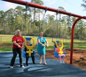 Holley Ball Park playground parents swing kids