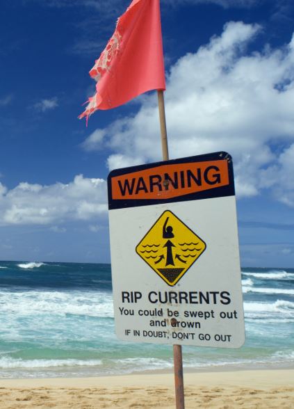 rip current sign