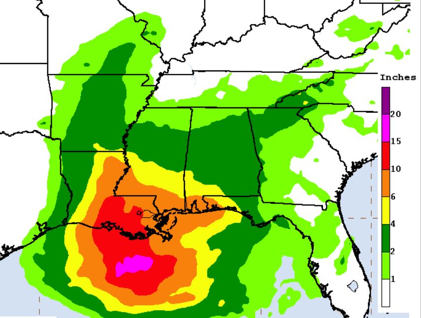 Local area could receive 610 inches of rainfall South Santa Rosa News